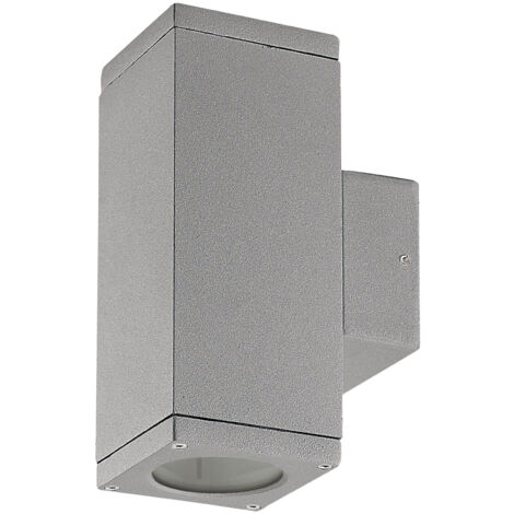 Aplique CUB Square IP54 GU10 2x4.50W up-down Gris