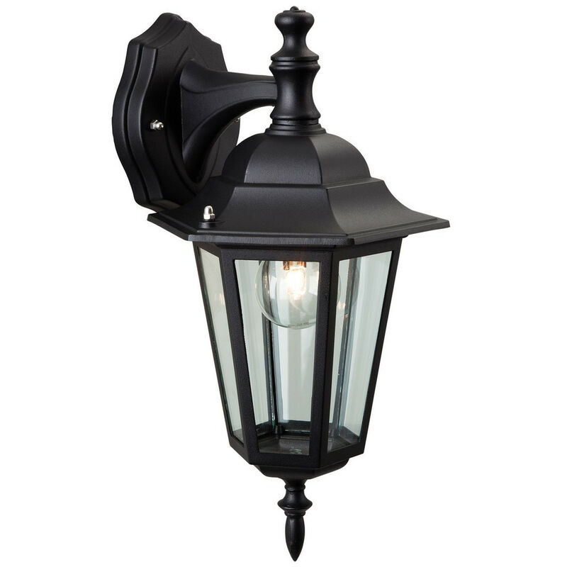Firstlight Products - Firstlight - 1 farolillo exterior de 6 paneles - Downlight negro IP43, E27