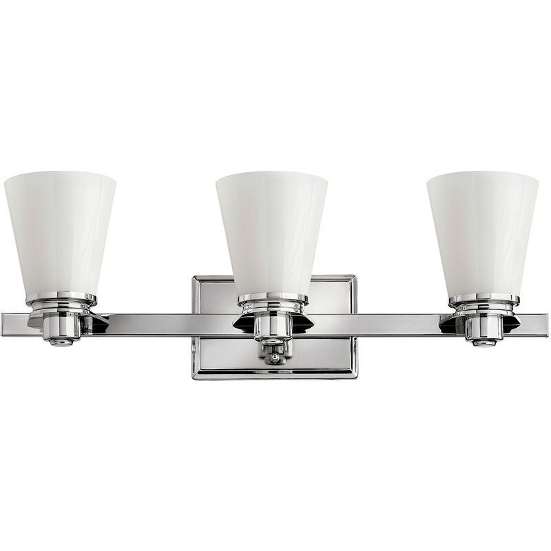 

Elstead Avon - Aplique de baño sobre espejo con 3 luces cromado pulido IP44, G9
