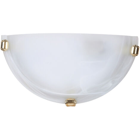 Aplique de baño, semi-techo, E27, cristal alabastro blanco, Alabastro 3001, Rabalux