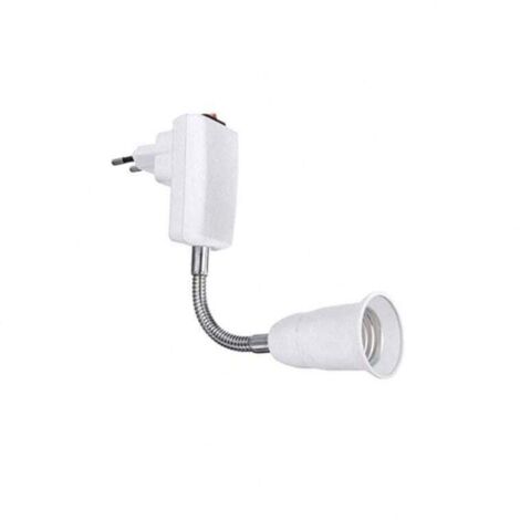 Aplique de cocina con casquillo E27 e interruptor, lámpara de pared inalámbrica CA 220 V, luz de lectura, iluminación de garaje, 20 cm (sin bombilla)