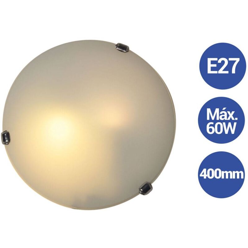 

Plafón de cristal clásico Ø400mm VETRO 'Luna Piena' 2xE27
