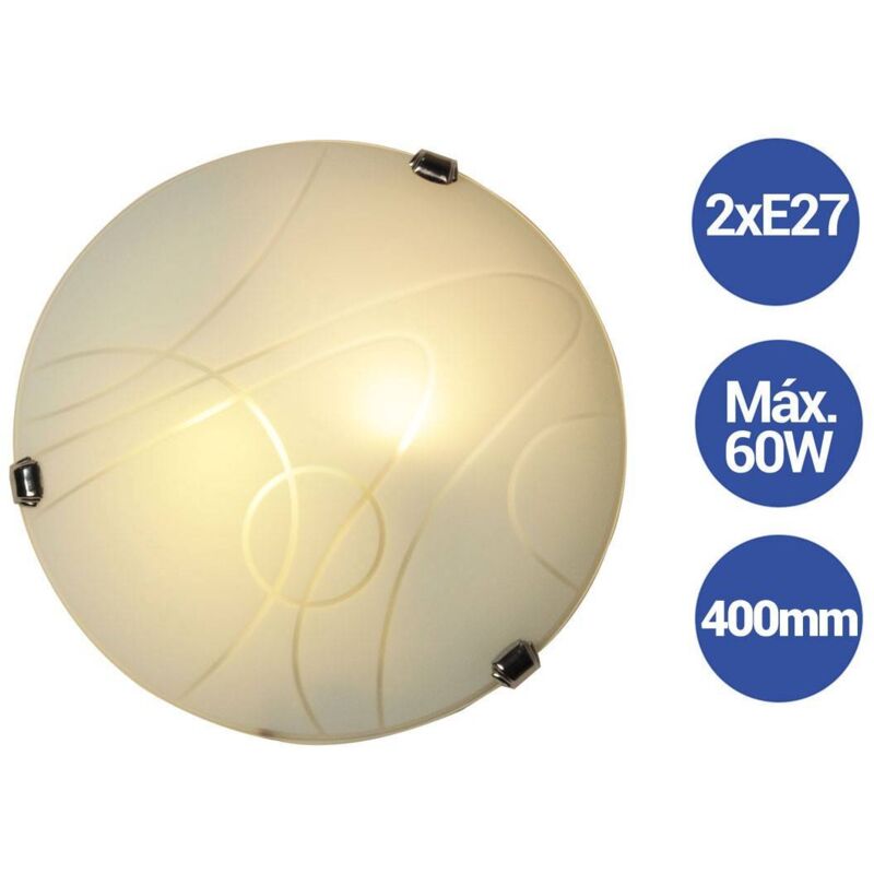 

Aplique de cristal moderno Ø400mm VETRO 'Luna Piena' 2xE27