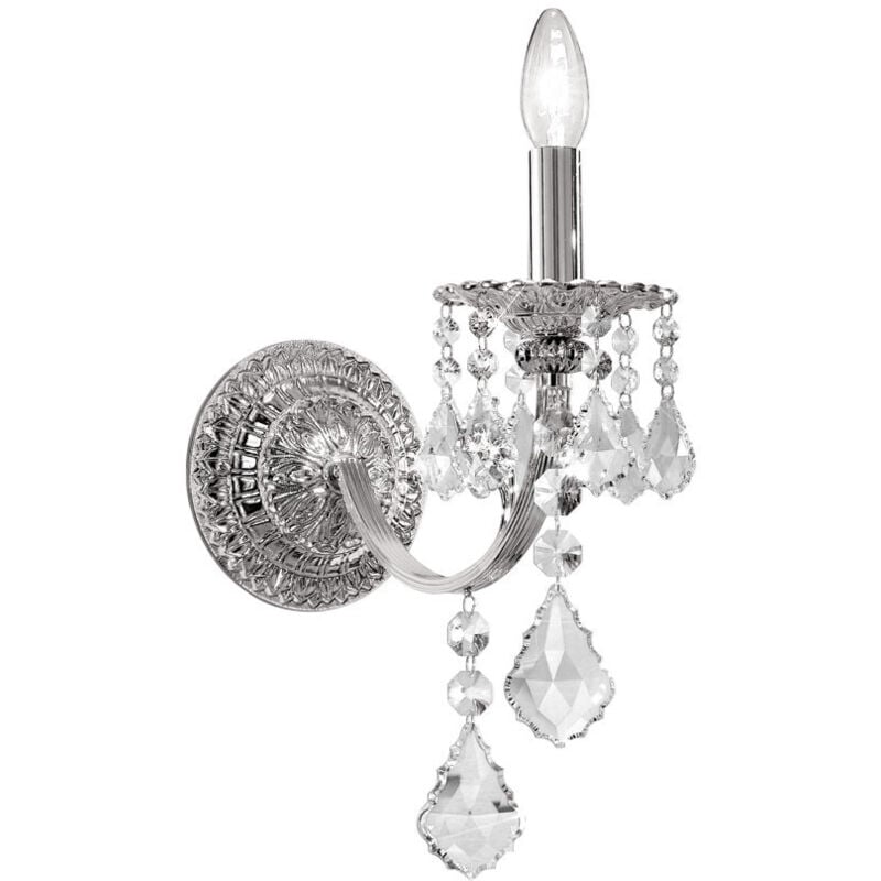 Kolarz - pisani crystal Lámpara de pared de vela de cristal cromo