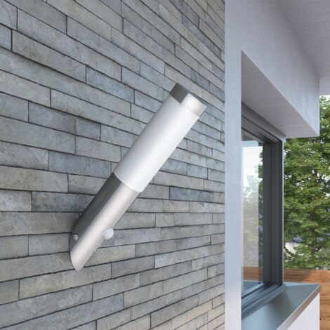 Aplique de exterior con sensor, resistente al agua, RVS vidaXL