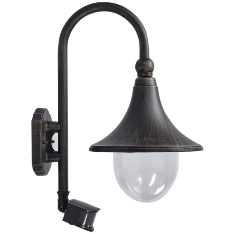 

Lindby - Aplique de exterior Daphne, negro antiguo, sensor