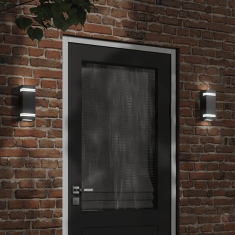 Aplique de exterior de acero inoxidable negro