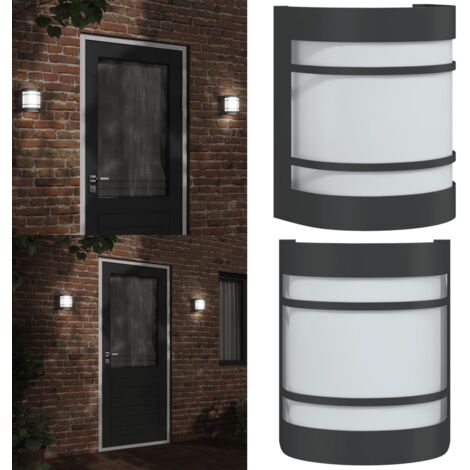 Aplique de exterior de acero inoxidable negro - Lámpara de pared - Iluminación exterior