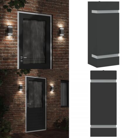 Aplique de exterior de acero inoxidable negro - Lámpara de pared - Iluminación exterior