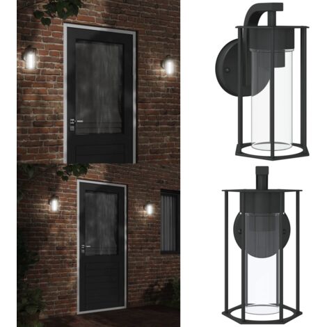 Aplique de exterior de acero inoxidable negro - Lámpara de pared - Iluminación exterior
