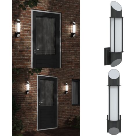 Aplique de exterior de acero inoxidable negro - Lámpara de pared - Iluminación exterior