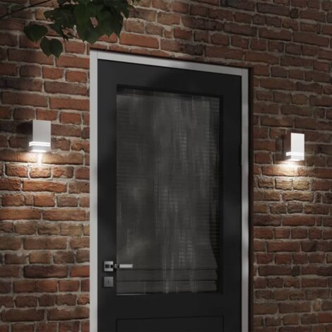 Aplique de exterior de acero inoxidable plateado