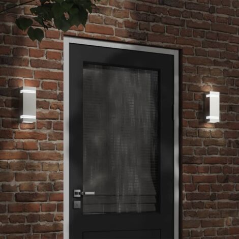 Aplique de exterior de acero inoxidable plateado vidaXL