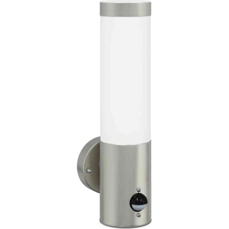 Aplique de exterior Plateado 12 x 7.5 x 29 cm Acero inoxidable vidaXL