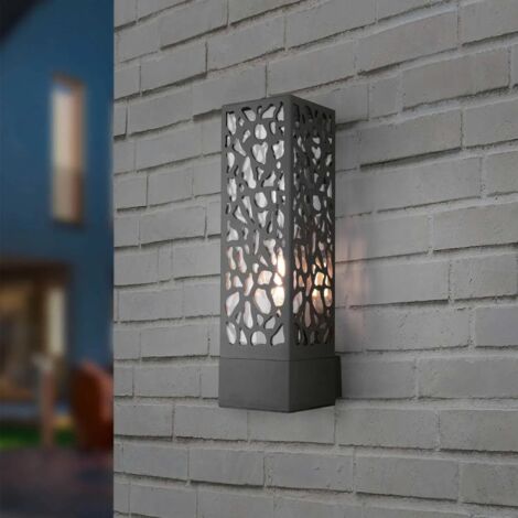Aplique de exterior rectangular Cooper Antracita IP44 Trio Lighting