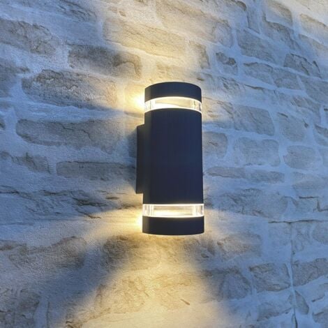 ARUM LIGHTING Aplique de exterior redondo antracita TORRE IP54