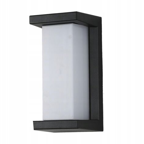 APLIQUE DE FACHADA EXTERIOR NEGRO LECHOSO E27 30W IP54