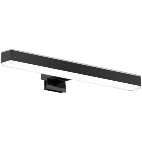 Aplique de luz LED rectangular para baño, 31cm, acabado negro mate - MANILLONS TORRENT