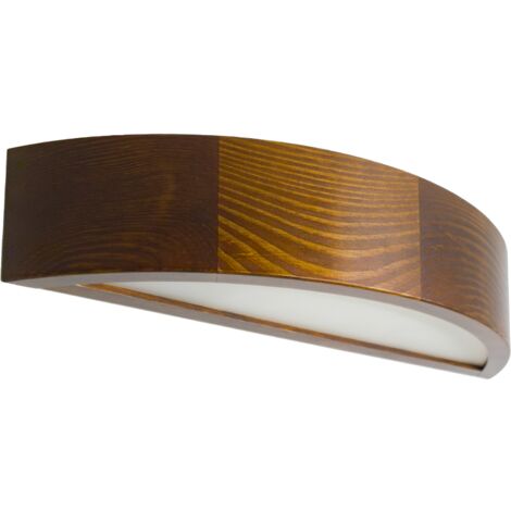 Aplique de madera LEJA L谩mpara de semi-techo NOGAL