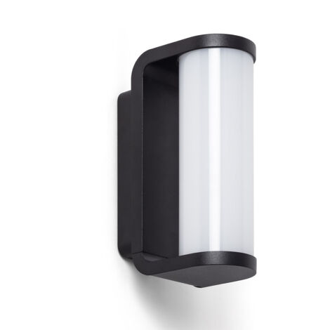 Aplique de Pared Aluminio Exterior LED 15W Dybowo 3000K Negro Blanco Cálido