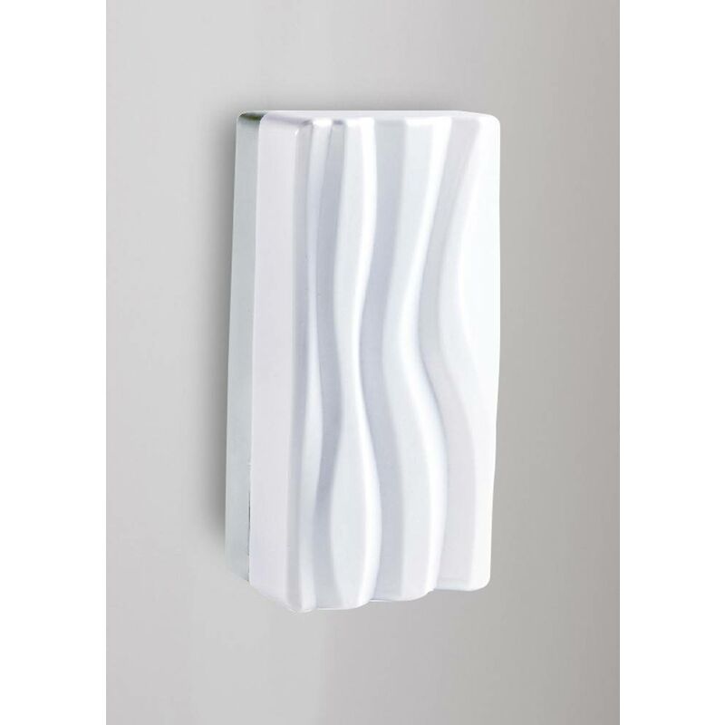 

09-diyas - Aplique de pared Arena 12W LED blanco IP44 3000K, 720lm, cromo pulido / blanco arilo