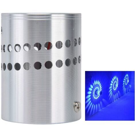 Aplique de pared Atyhao, aplique de pared interior de aluminio de 3 W con LED de colores, disipador de calor, lámpara de pared en espiral para habitación de bebé, sala de estar y baño (3)