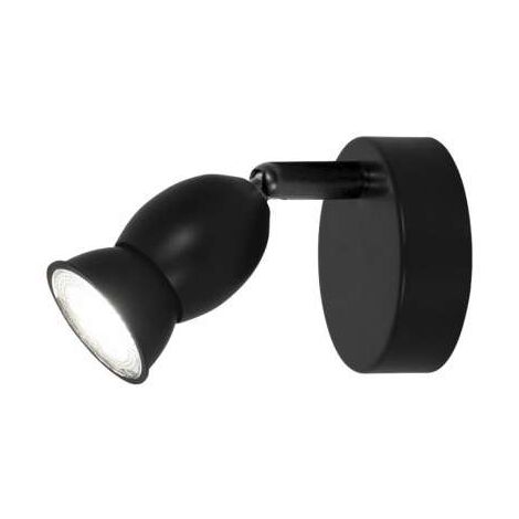 Aplique de pared Bala acabado en negro, 10cm(alto) 8cm(ancho) 13cm(largo)