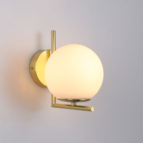 Aplique De Pared Bola Cristal "Margaret" - Dorado