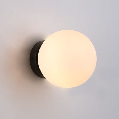Aplique De Pared Bola Cristal "Rober" - Negro