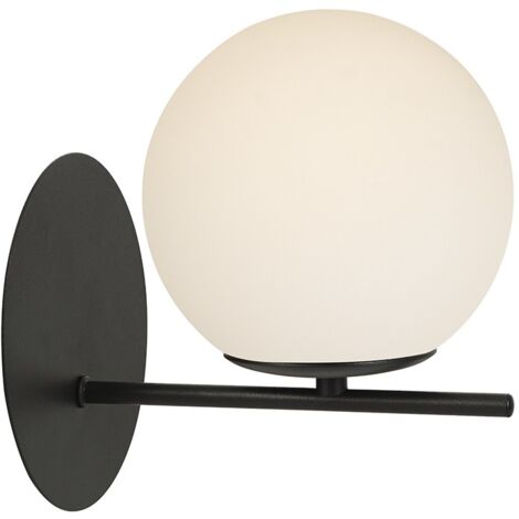 Aplique de pared Boston Negro Opal 1xE14