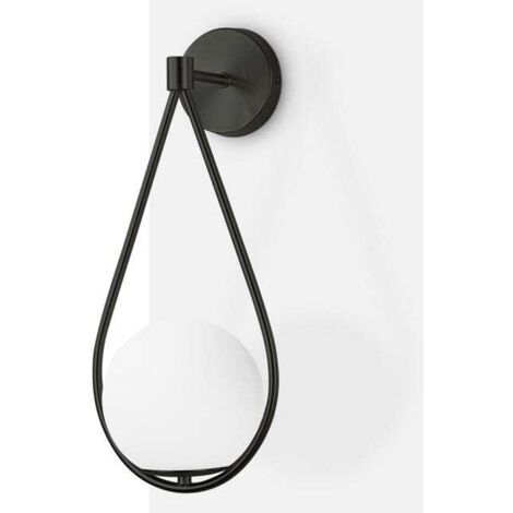 Aplique de pared con globo de cristal - E14