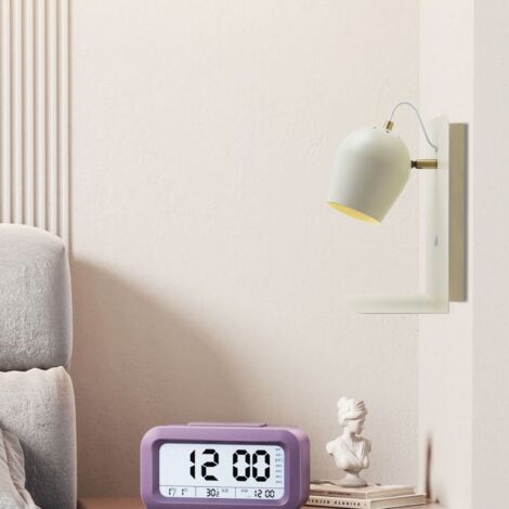 Aplique de pared con Interruptor, Estante y USB Gorbea, Lámpara de Metal Orientable