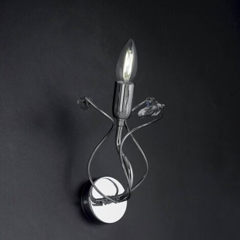 Aplique de pared cromado con cristal Oxia Bonetti