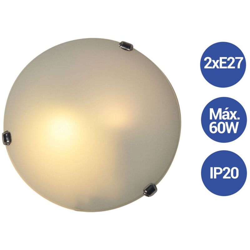 

Plafón de cristal clásico VETRO "Luna Piena" 2xE27
