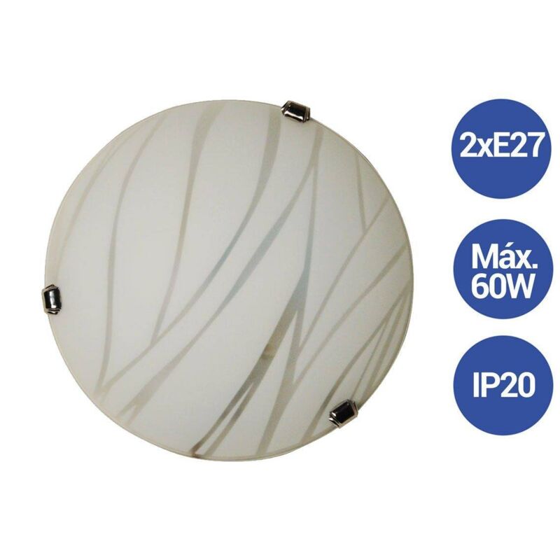 

Aplique de pared de cristal VETRO "Luna Piena" 2xE27