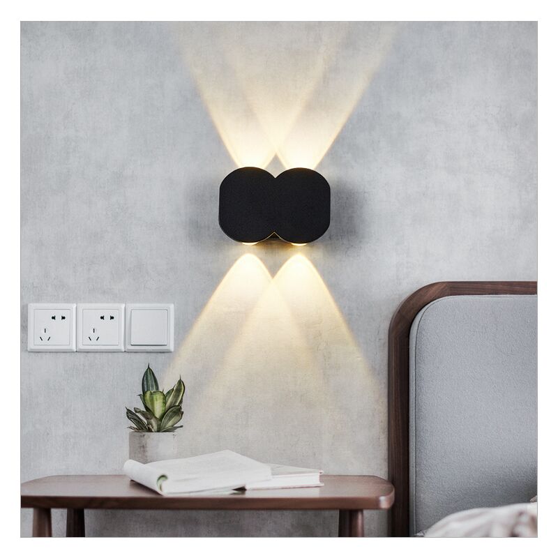 

Aplique de Pared de Estilo Moderno Lámpara de Pared Minimalista Interiores Apliques de Pared Nórdica Led Negra para Cafetería, Pasillo, Escalera,