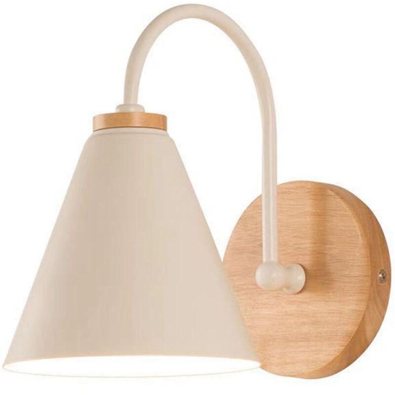 Xisrens Schwarz Aplique De Pared De Hierro Eosnow Para Pasillo, Pantalla Curva, Para Dormitorio, Sala De Estar Y Oficina (Bombilla No Incluida), Color Blanco