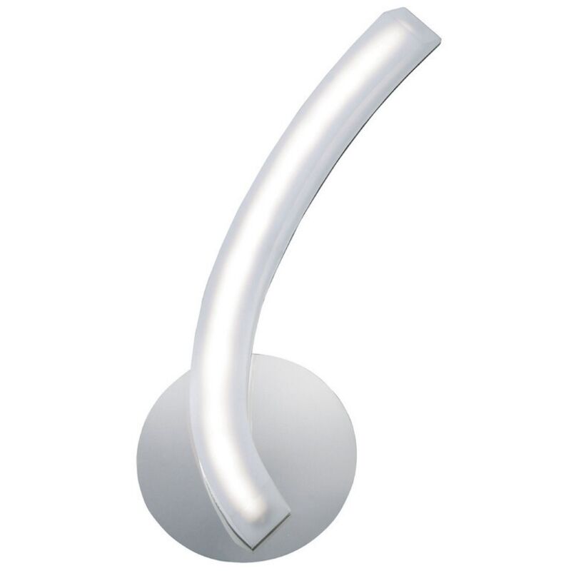 Inspired Mantra - On - Lámpara de pared con interruptor a la derecha 5W LED 3000K, 500lm, cromo pulido, acrílico esmerilado