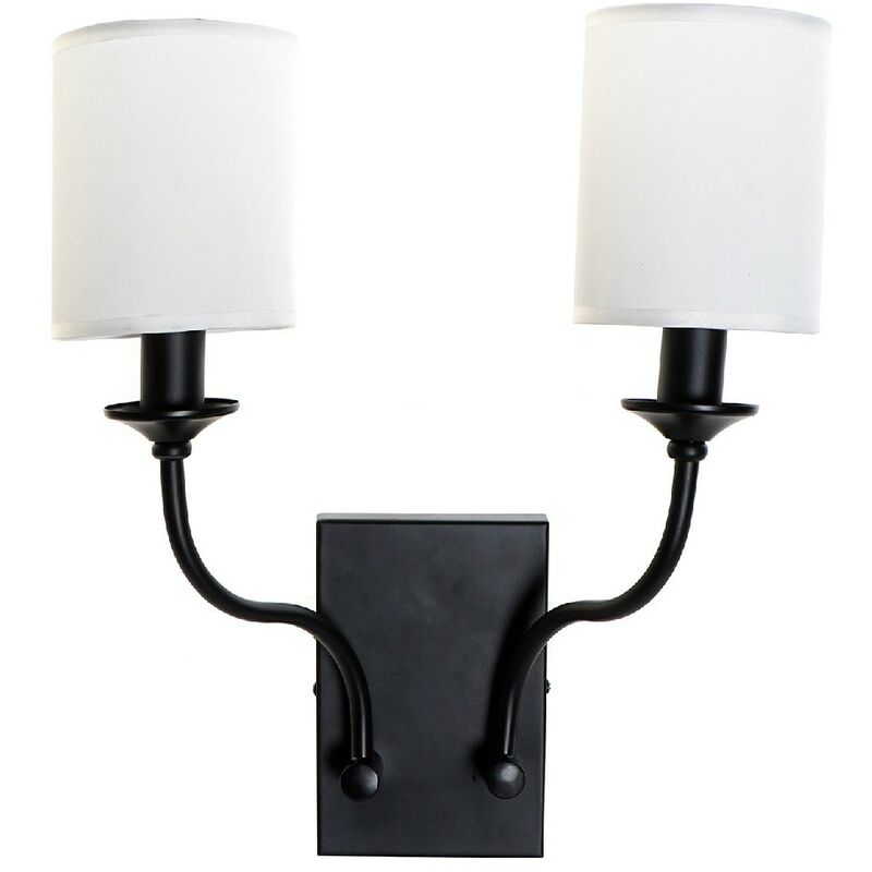 

Lámpara de Techo DKD Home Decor Blanco Negro Poliéster Metal 230 V (32 x 17 x 44 cm)