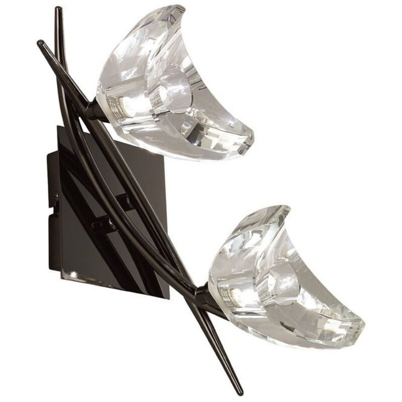 Inspired Mantra - Eclipse - Lámpara de pared Switched 2 luces G9, cromo negro