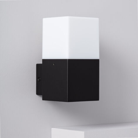 Aplique de Pared Exterior Aluminio Domus Negro