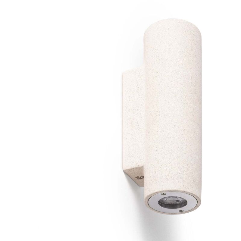 Aplique de Pared Exterior Cemento Iluminación Doble Cara Banjar Rond Beige