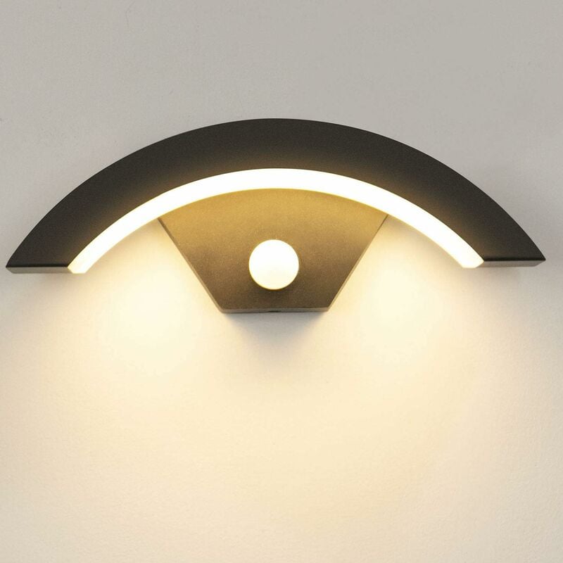 

Aplique de pared exterior de 15W con sensor de movimiento LED 3000K Aplique de pared exterior blanco cálido Aplique de pared exterior de aluminio