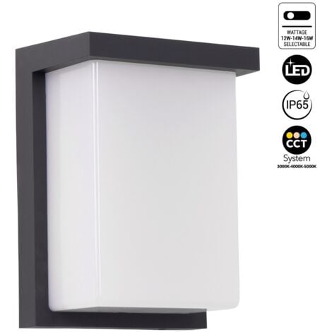 BARCELONA LED Aplique De Pared Exterior En Aluminio "Block" - Potencia