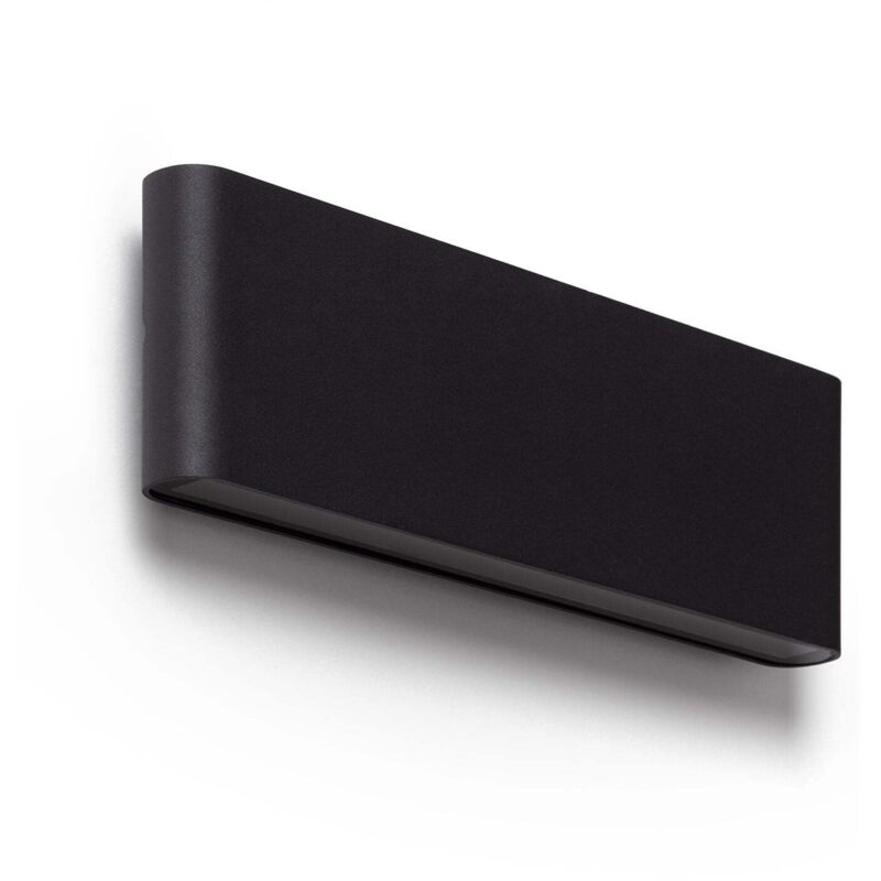 Aplique de Pared Exterior LED 20W Aluminio Rectangular Iluminación Doble Cara Luming 2700K - 3000K - 4000K Negro Seleccionable (Cálido-Neutro)