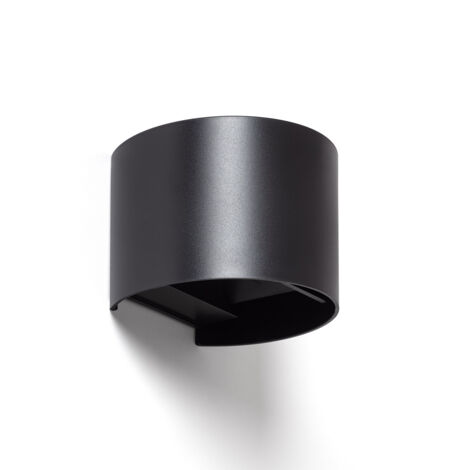 Aplique de Pared Exterior LED 6W PC Iluminación Doble Cara Loruc Negro