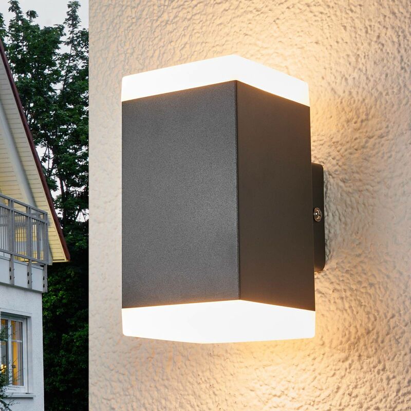 

Aplique de pared exterior LED Hedda angular