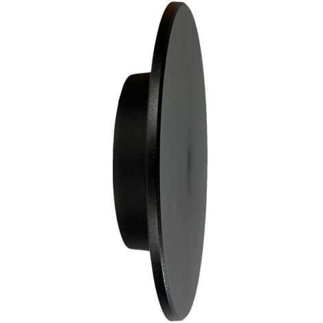 Aplique de pared exterior moderno, negro, círculo vertical, Ø12 cm, color variable, LED, 9 W, IP65, DISK, Milagro