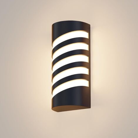 Aplique de pared exterior negro, aplique de pared exterior con clasificación IP65 para entrada de jardín o patio, aplique de pared exterior de aluminio