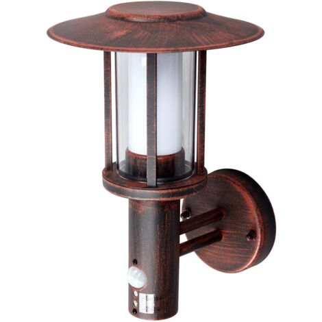 Aplique de pared exterior Pavlos con sensor y LED